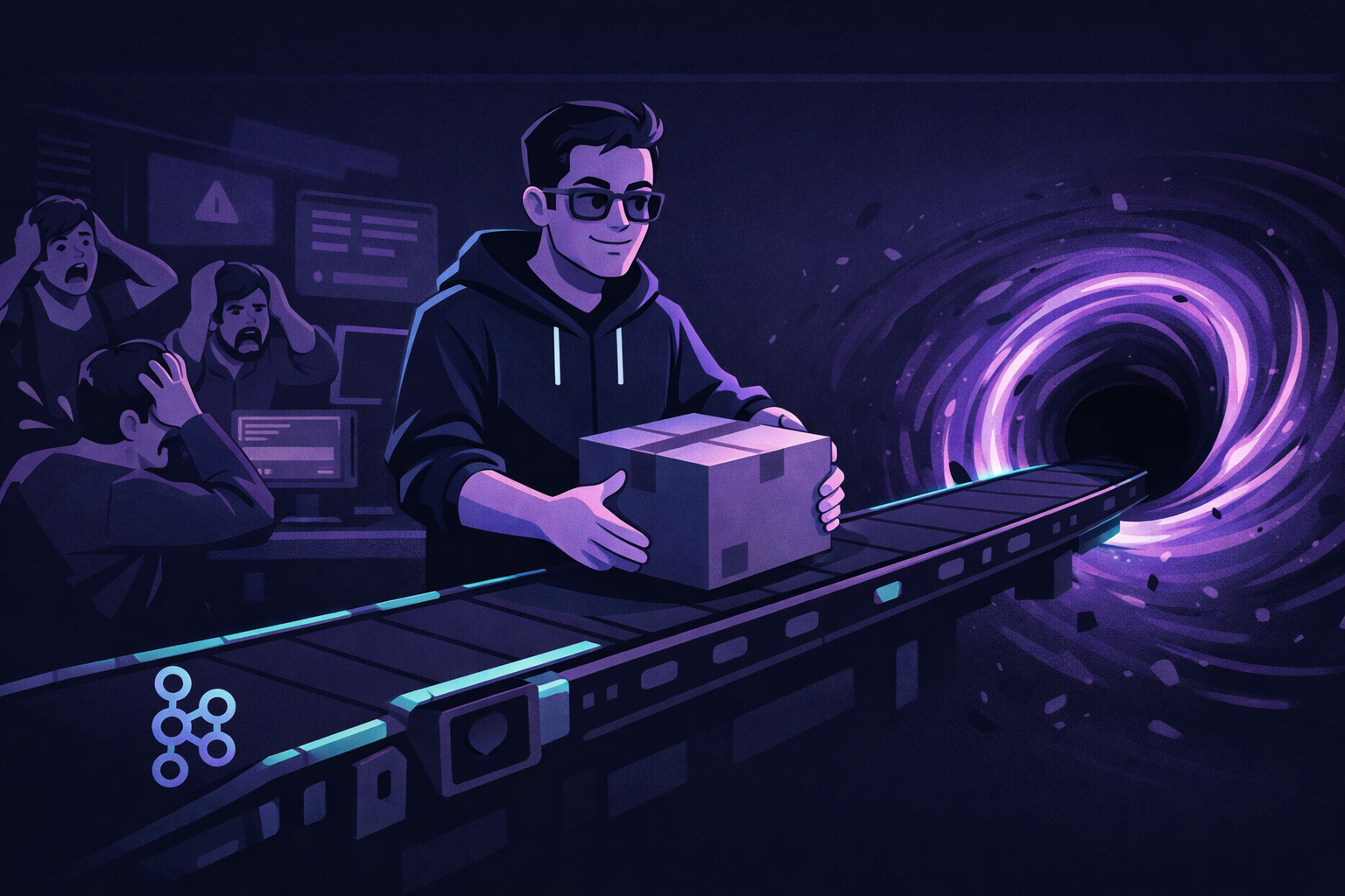 Developer sending critical events into a black hole